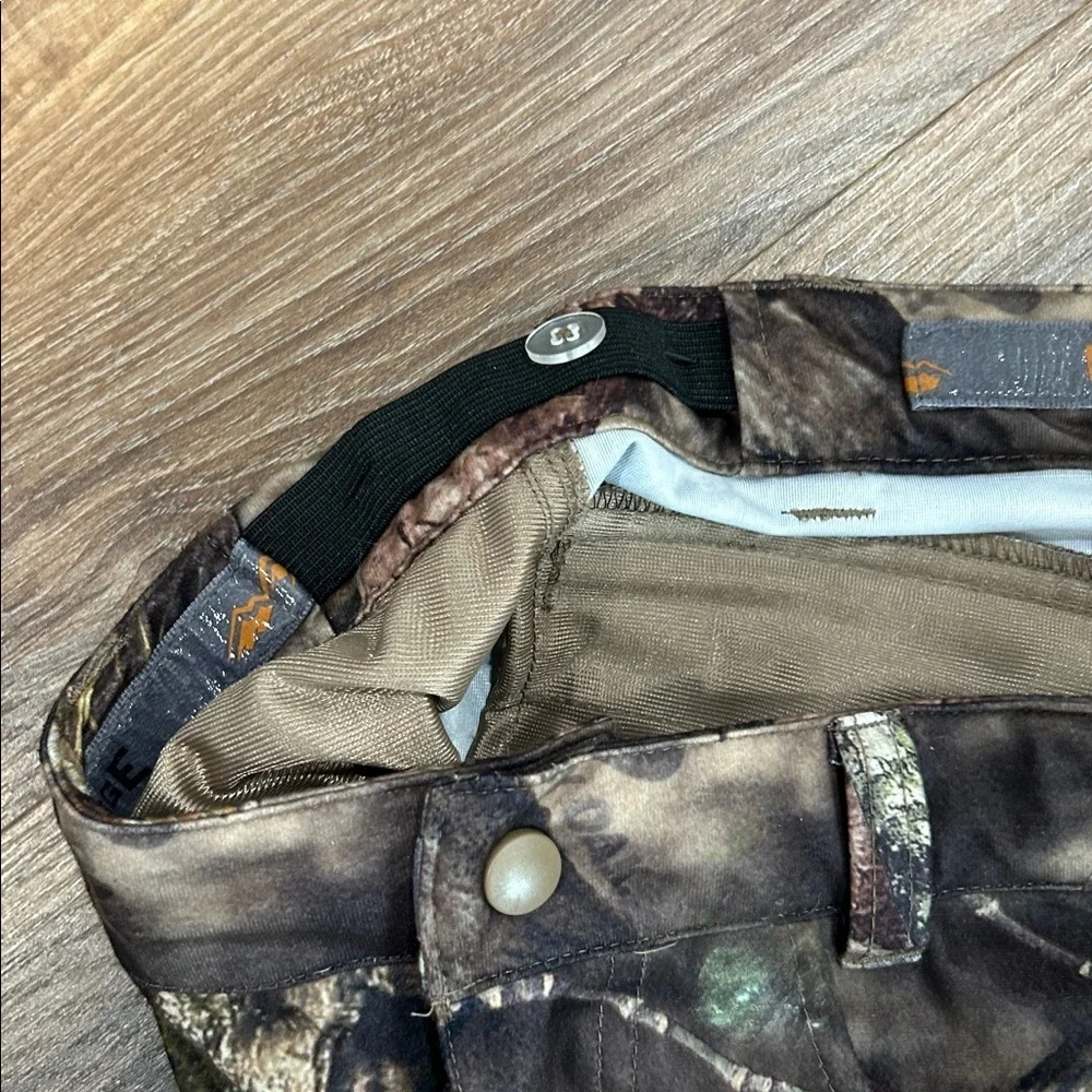 Rustic Ridge Youth Scent Stop Hunting Pants Sz Medium Mossy Oak Adjustable waist